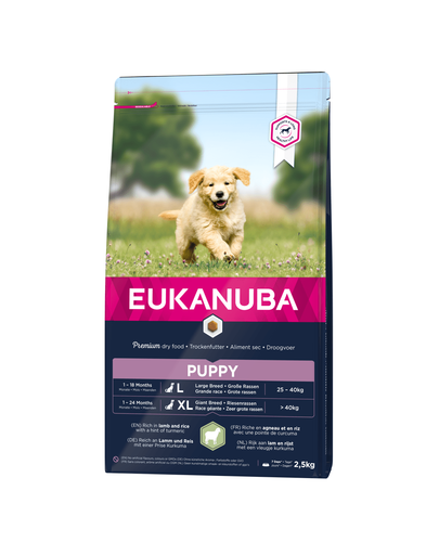 EUKANUBA Puppy Large Breed Lamb & Rice hrana uscata caini junori talie mare